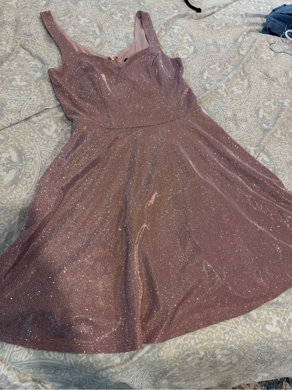 Speechless Blush Pink Glitter Party Dress